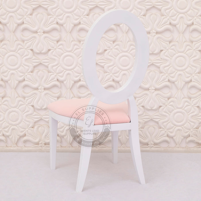 OLYMPIA Kids Chair White Frame Pink Cushions