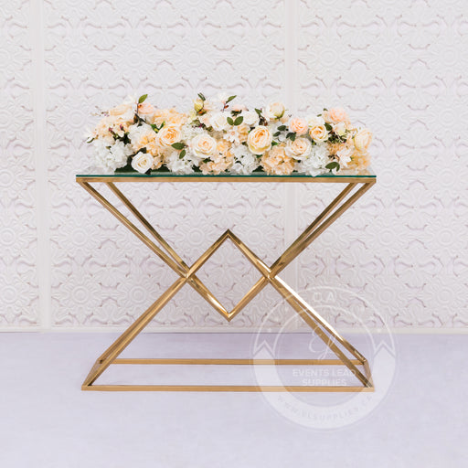 rectangular wedding cake table