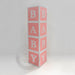 baby shower pink letter blocks 