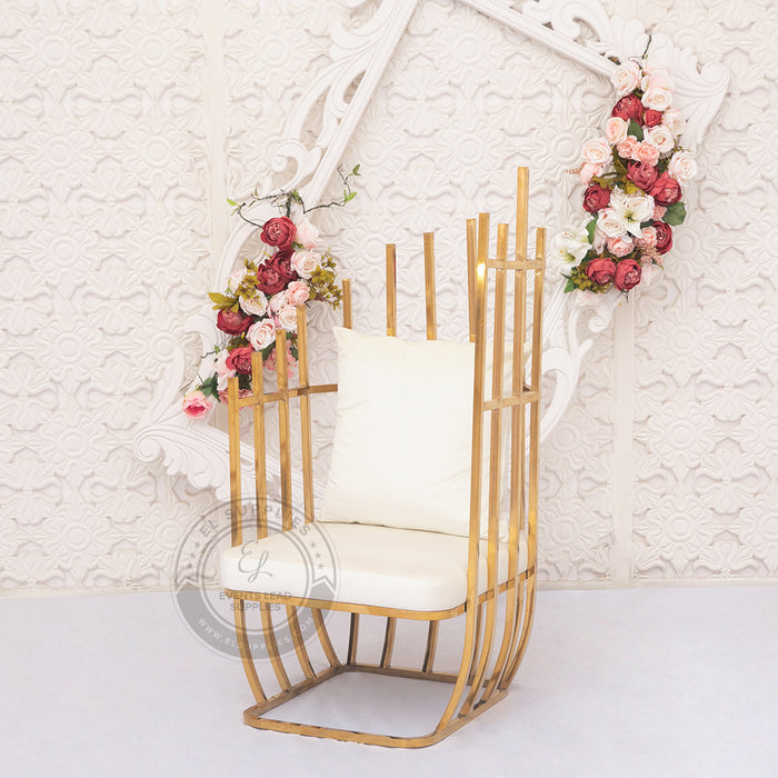 ARUNIMA Spike White Throne Chair (Set of 2)