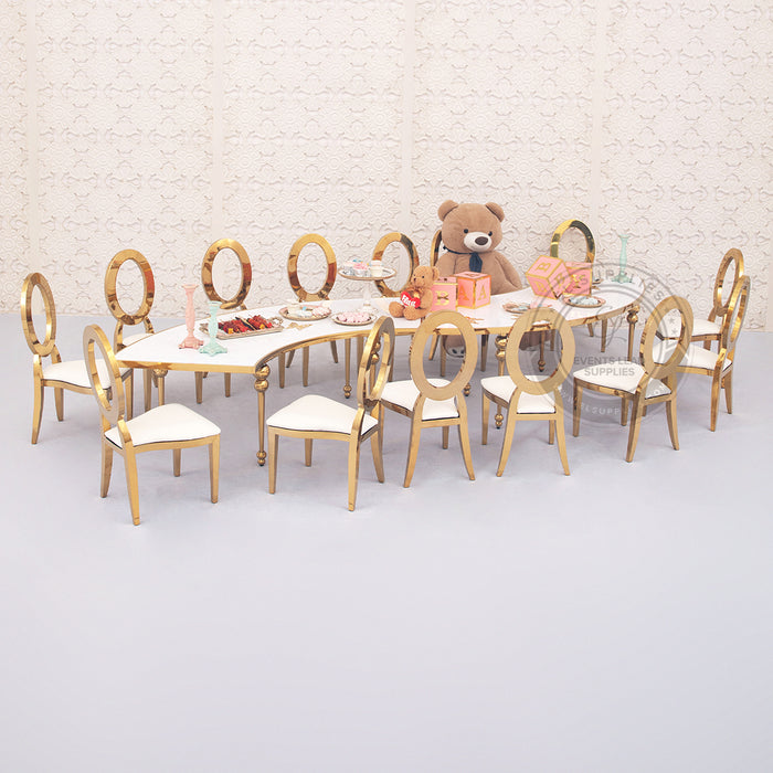 VEGA YAN Gold Kids Table - Full Round