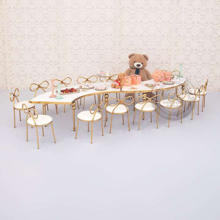 VEGA YAN Gold Kids Table - Full Round