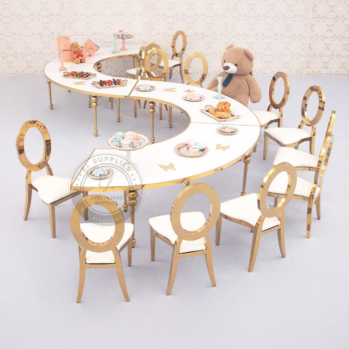 VEGA YAN Gold Kids Table - Full Round