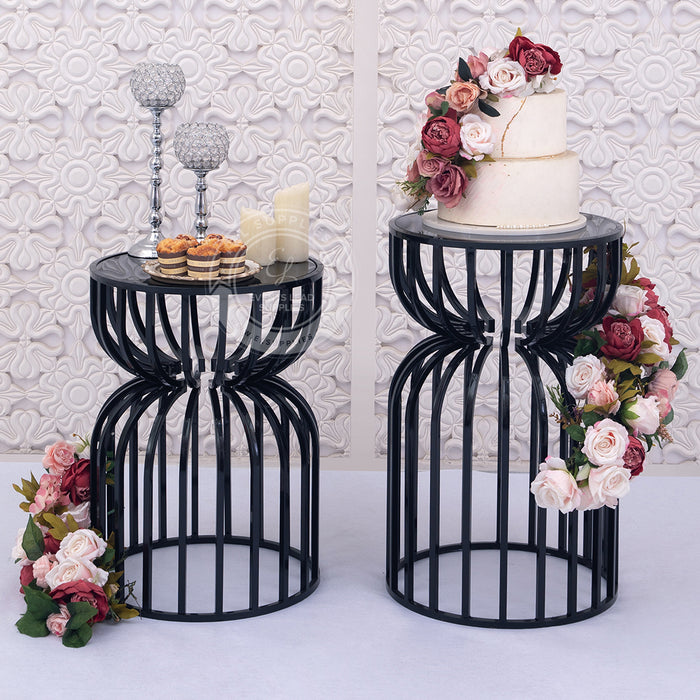 JENNA Black Cake Table Set