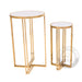 KALI gold Stand with white acrylic top 2pc Set