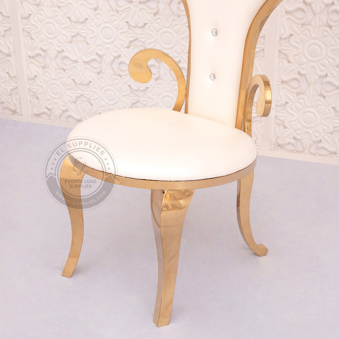 APHRODITE Sweetheart White Throne Chair Set