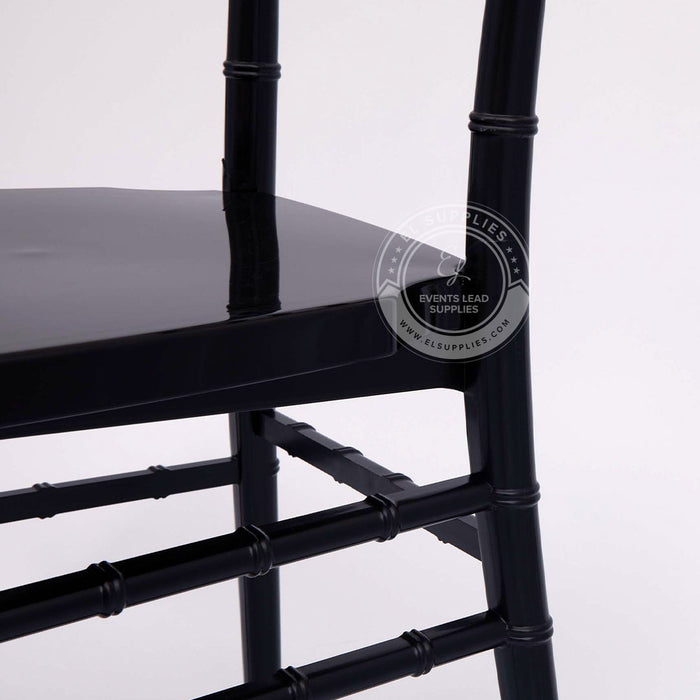 CHIAVARI Black Resin Chair with Free Cushion