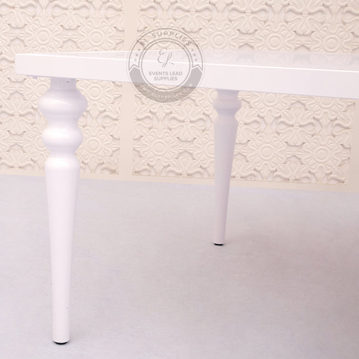 KAIROS White Frame & Top Dining Table