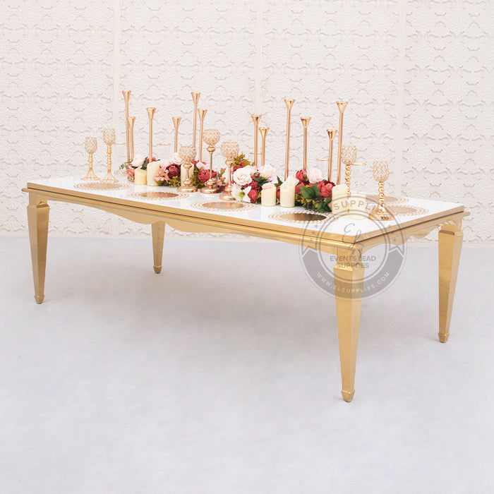 APRICUS Gold Dining Table 8ft