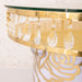 GEMMA Cake Table Gold Frame - Rose Pattern - Clear Top2
