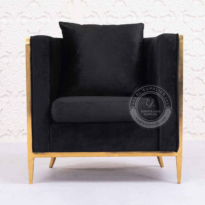 ALCMENE Black & Gold Lounge Sofa