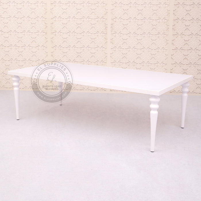 KAIROS White Frame & Top Dining Table