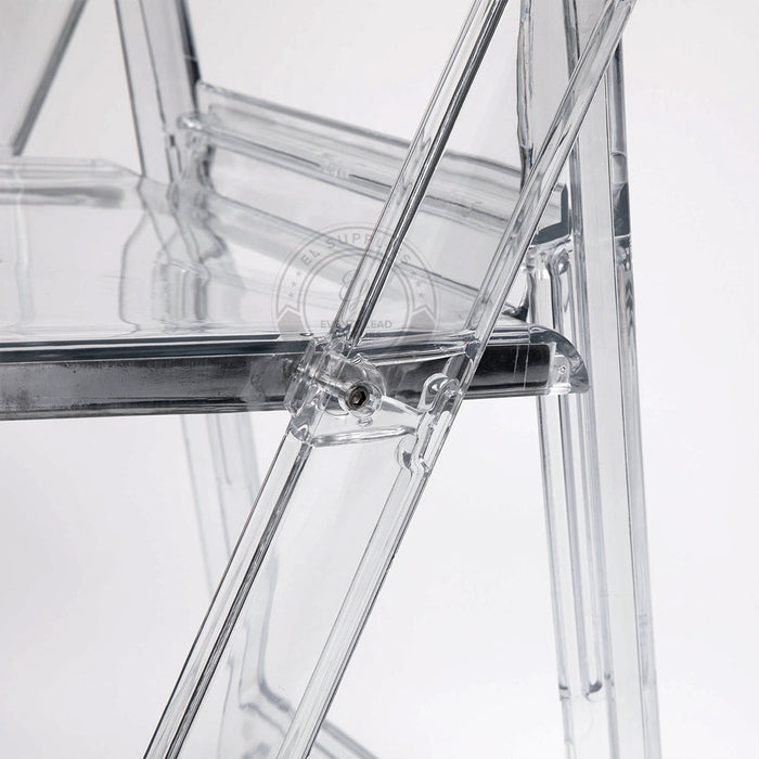 GERMAN Clear Resin Folding Chair