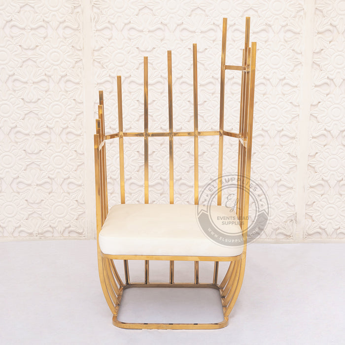 ARUNIMA Spike White Throne Chair (Set of 2)