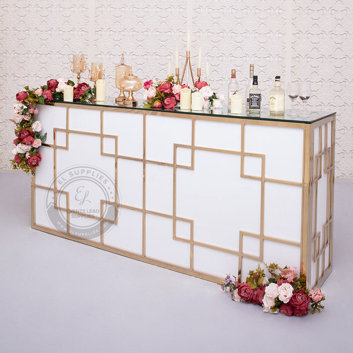 CLEMENTIA Gold Foldable Bar Table