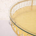 GEMMA Cake Table Gold Frame - Rose Pattern - Clear Top