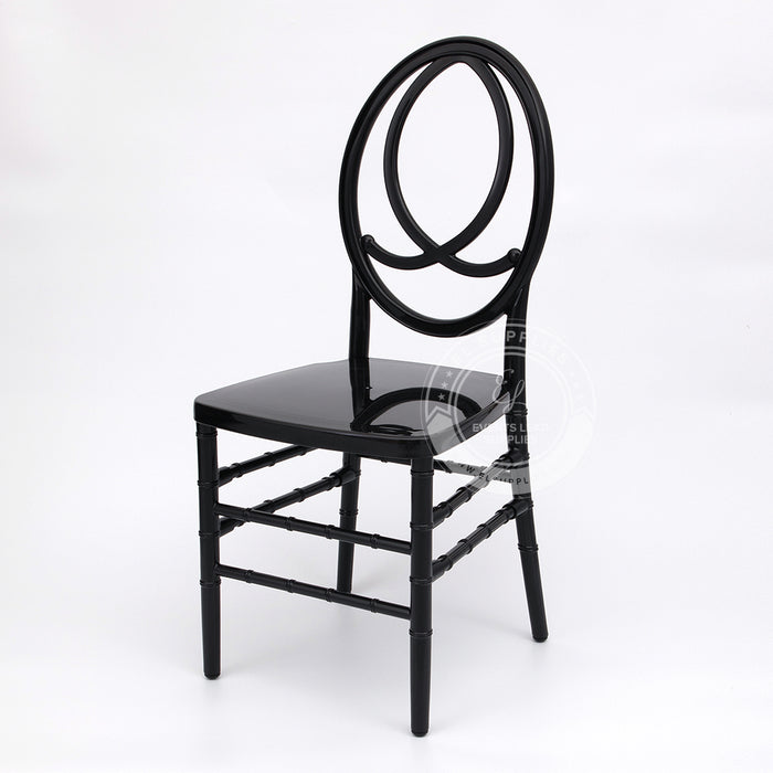 PHOENIX Black Resin Chair with Free Cushion