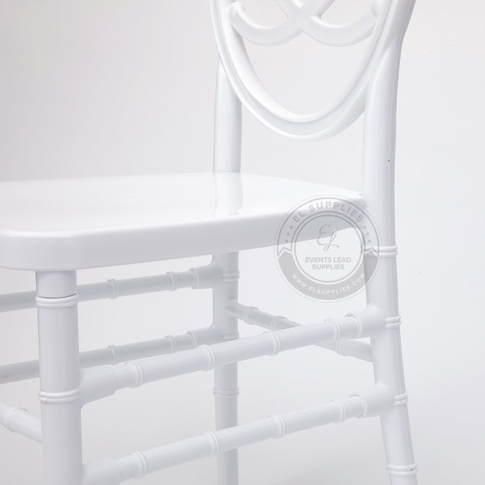 PHOENIX White Resin Chair with Free Cushion