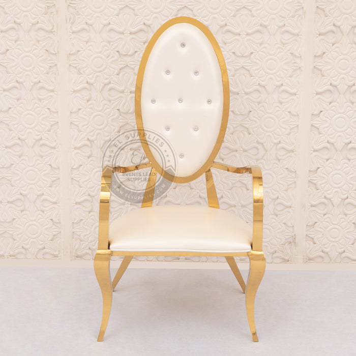 SATURN White Throne Chair (Set of 2)