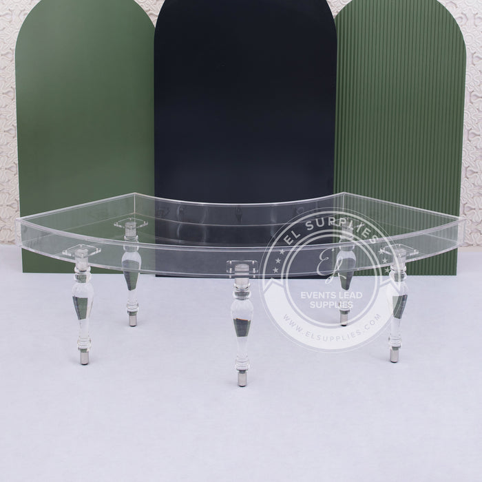 NIAMH Clear Acrylic Serpentine Dining Table