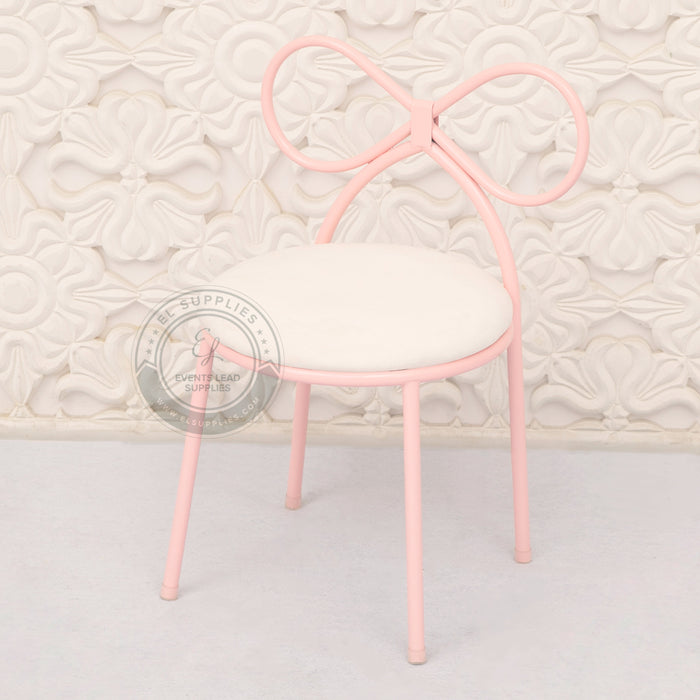 KOMBOS Kids Chair Pink Frame - White Cushions