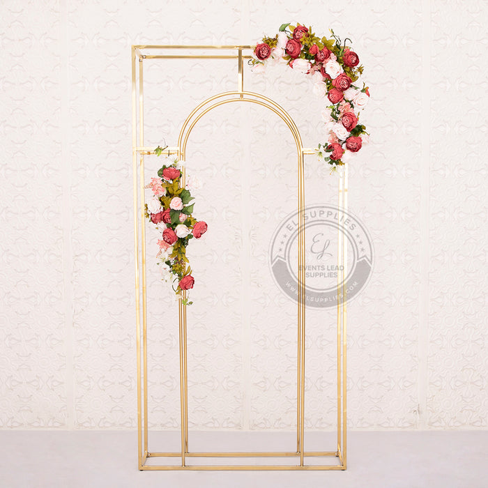 KLYTIE Gold Arch Frame Backdrop Set