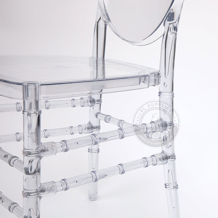 FLORENCE Clear Resin Chair with Free Cushion