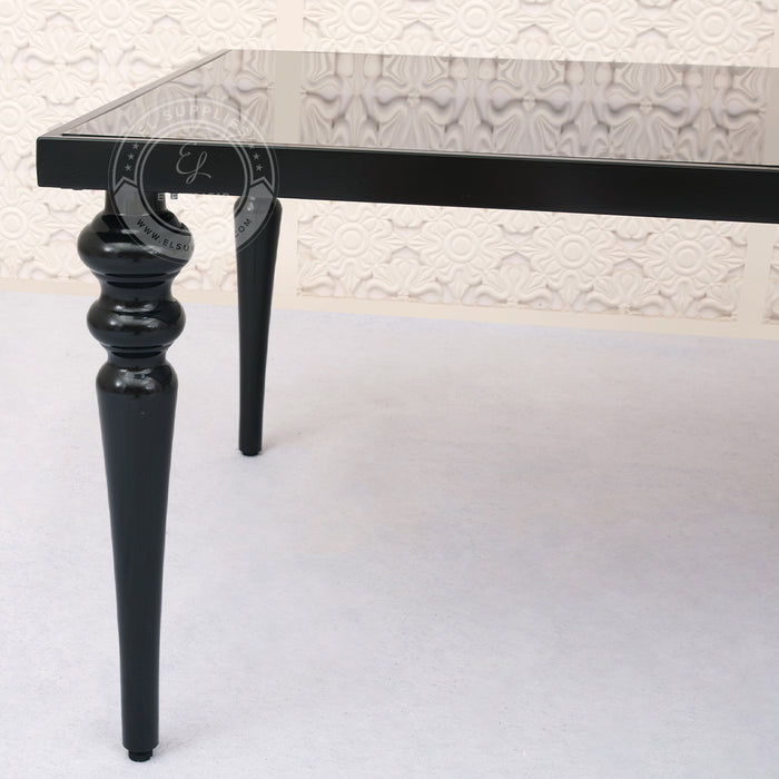 KAIROS Black Frame & Top Dining Table