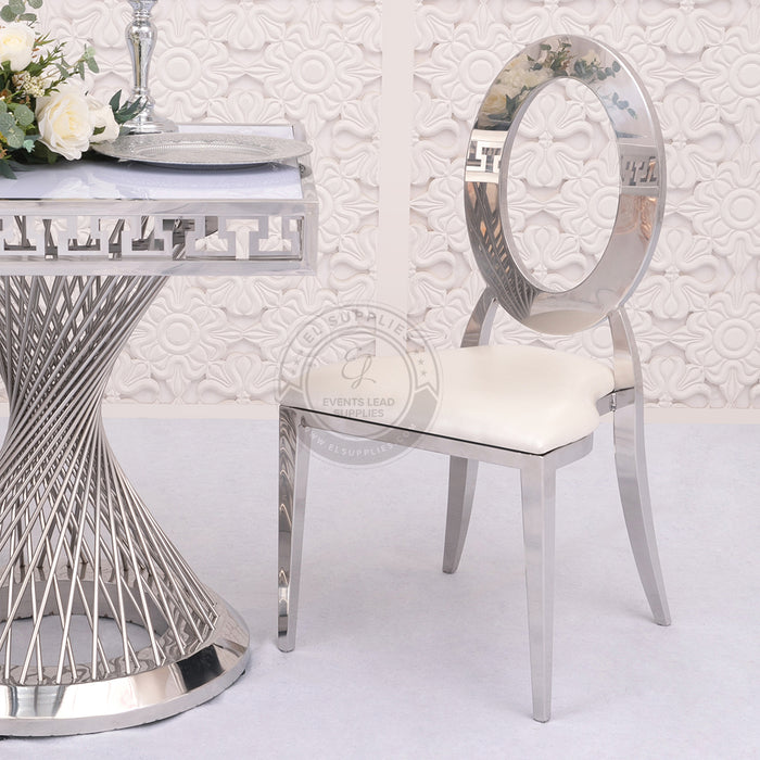 OLYMPIA Silver Chair Stackable (Oz Chair)