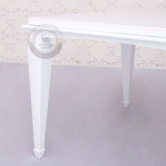 APRICUS White Dining Table 8ft