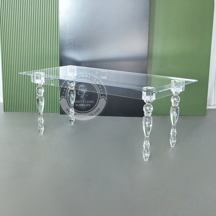 CLARITY Clear Acrylic Dining Table 6ft