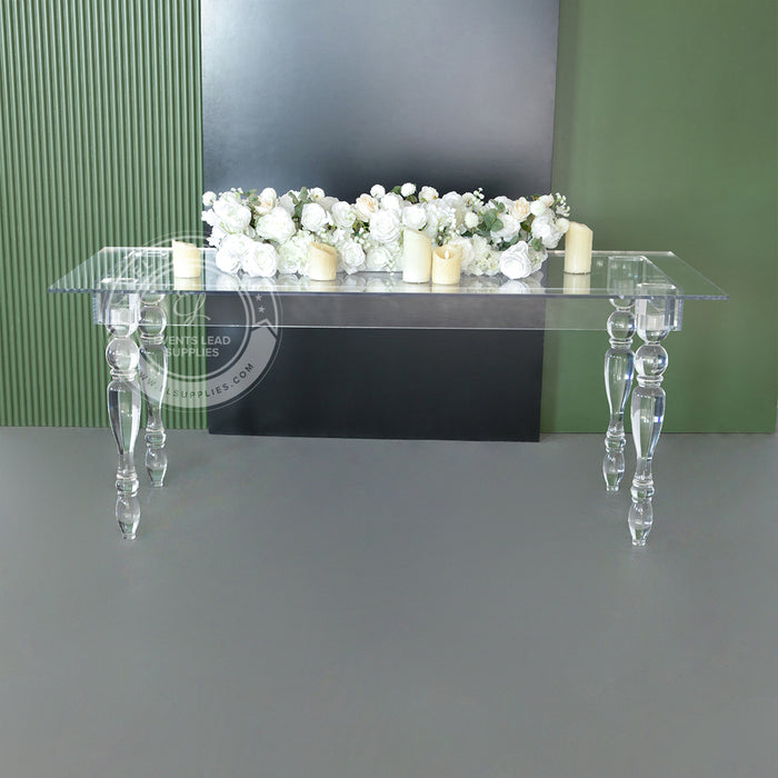 CLARITY Clear Acrylic Dining Table 6ft