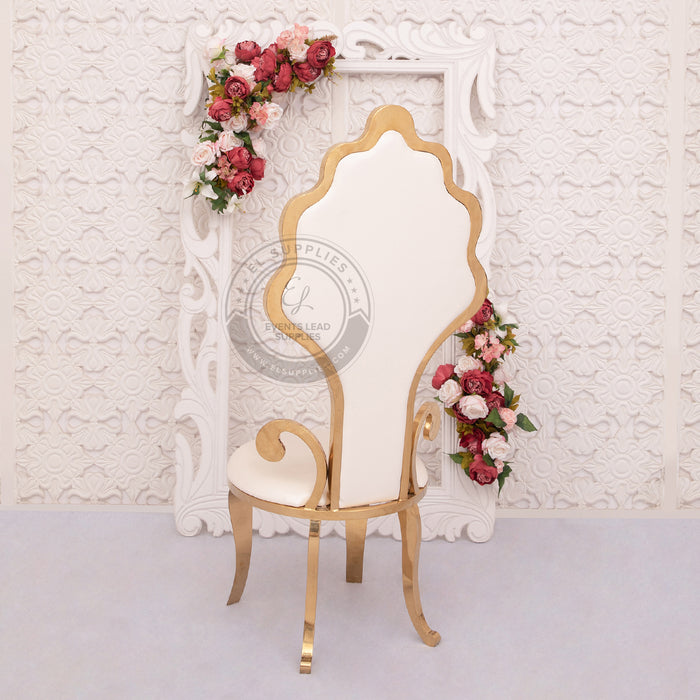 APHRODITE Sweetheart White Throne Chair Set