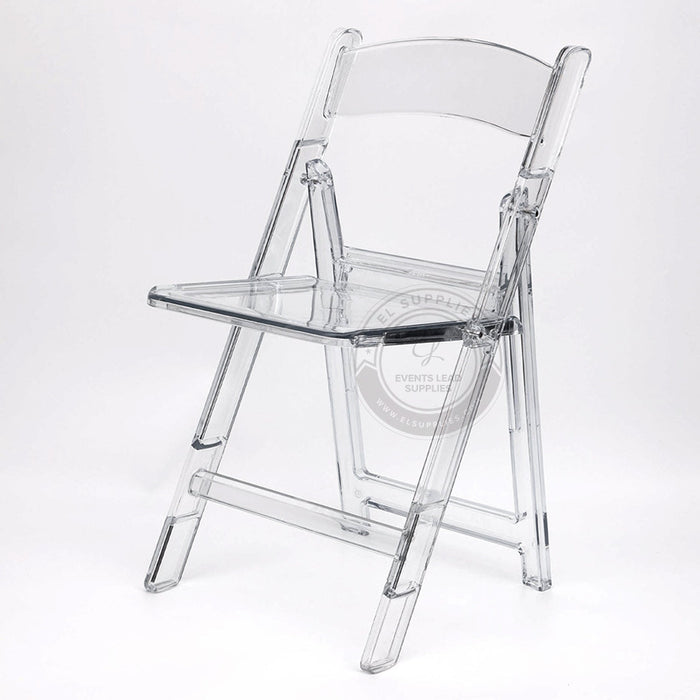 GERMAN Clear Resin Folding Chair