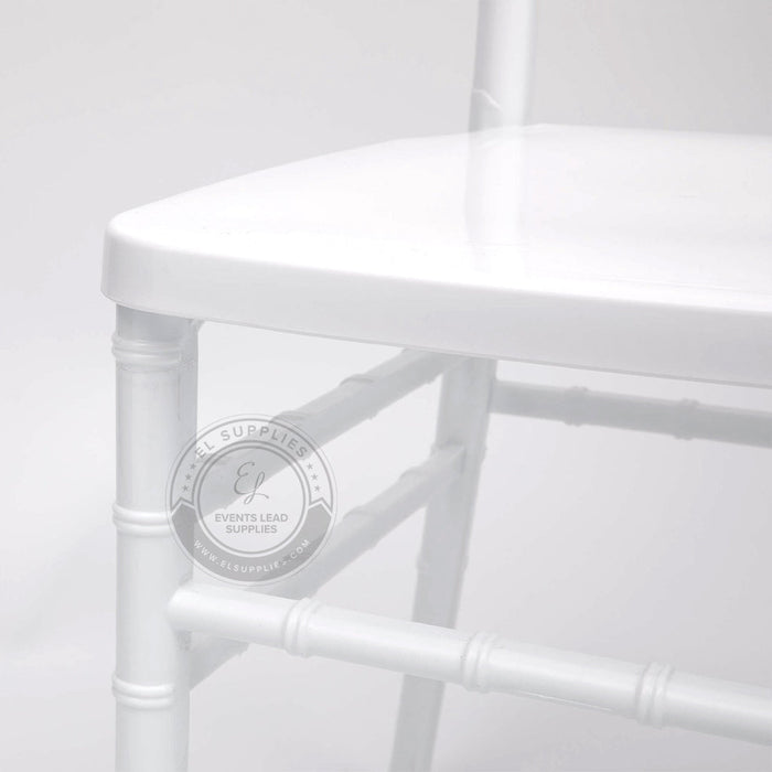 CHIAVARI White Resin Chair with Free Cushion