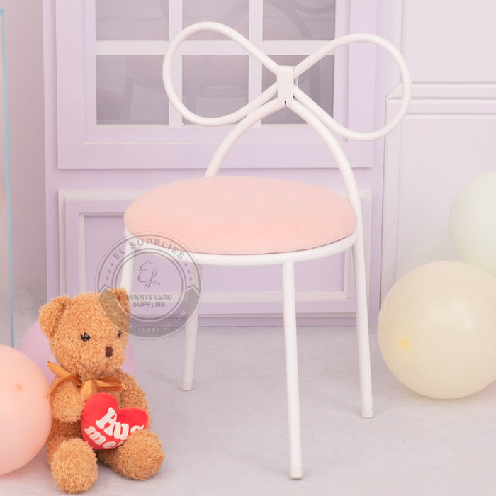 KOMBOS Kids Chair White Frame - Pink Cushions
