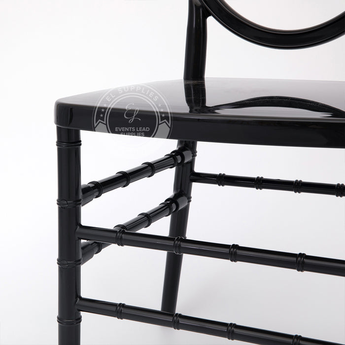 PHOENIX Black Resin Chair with Free Cushion