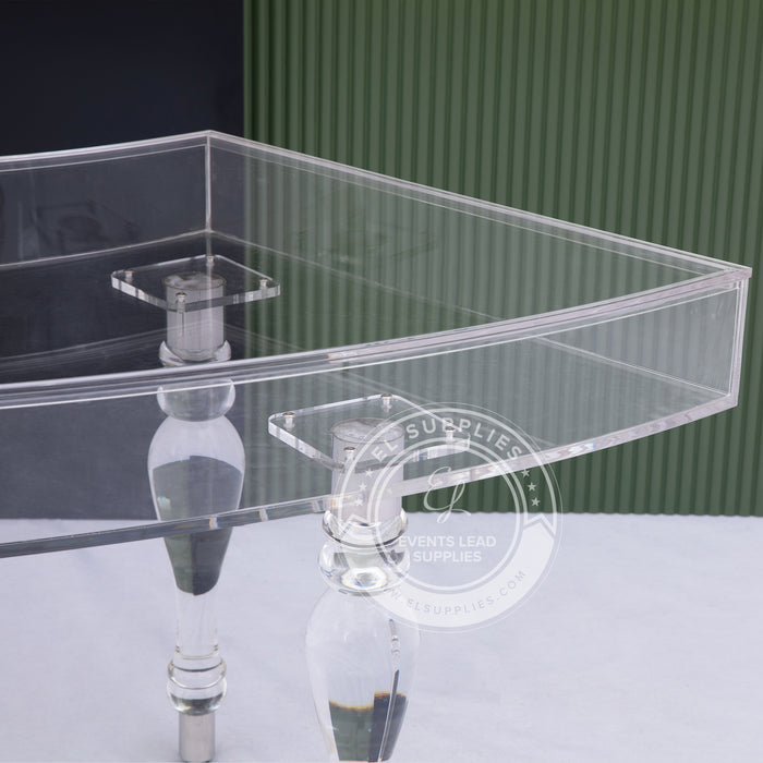 NIAMH Clear Acrylic Serpentine Dining Table