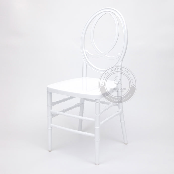 PHOENIX White Resin Chair with Free Cushion