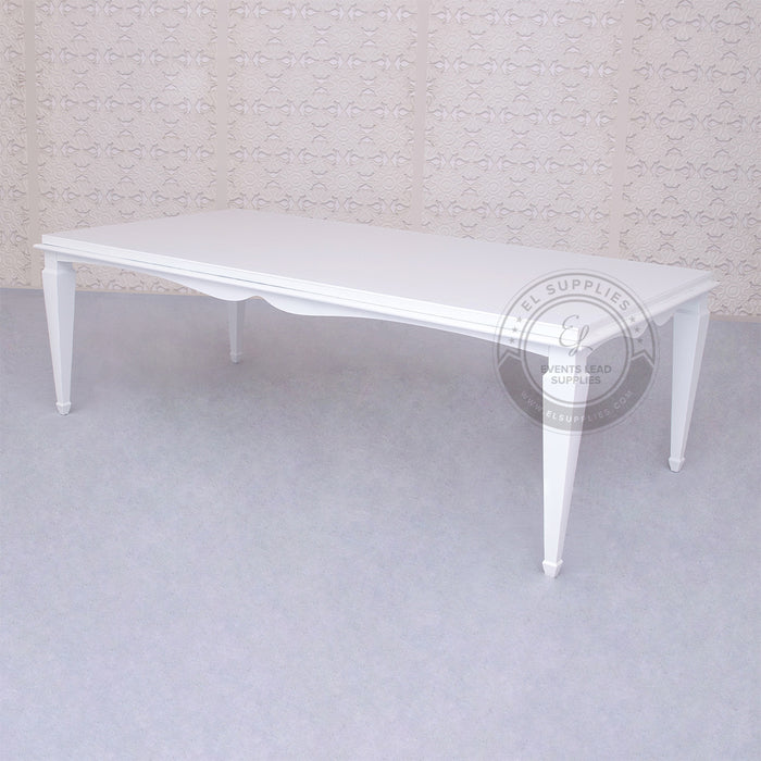 APRICUS White Dining Table 8ft