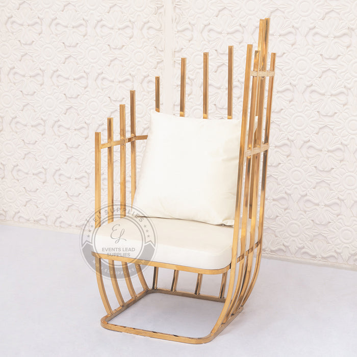 ARUNIMA Spike White Throne Chair (Set of 2)