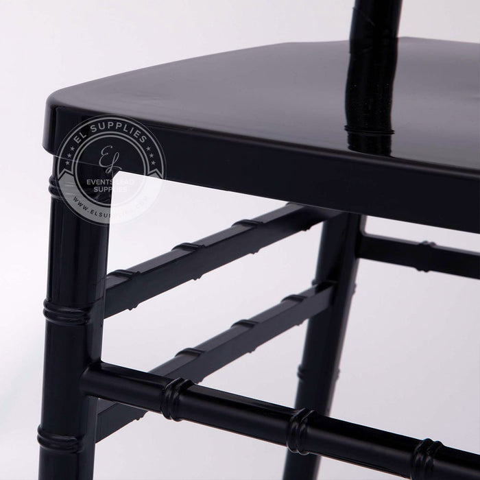 CHIAVARI Black Resin Chair with Free Cushion