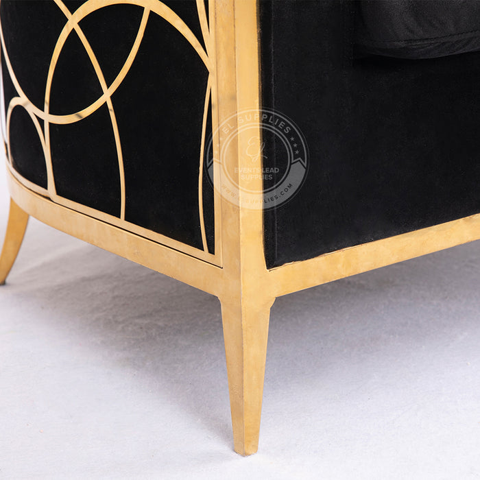 ALCMENE Black & Gold Lounge Sofa