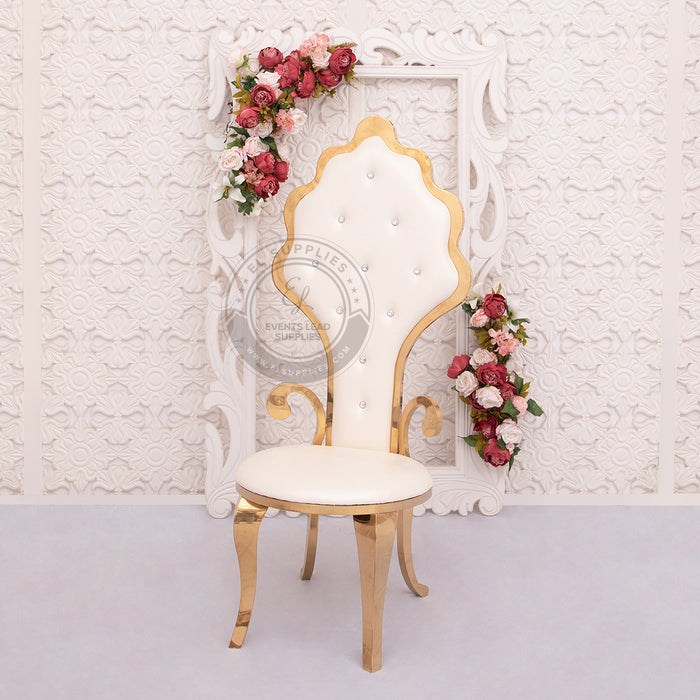 APHRODITE Sweetheart White Throne Chair Set