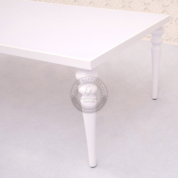 KAIROS White Frame & Top Dining Table