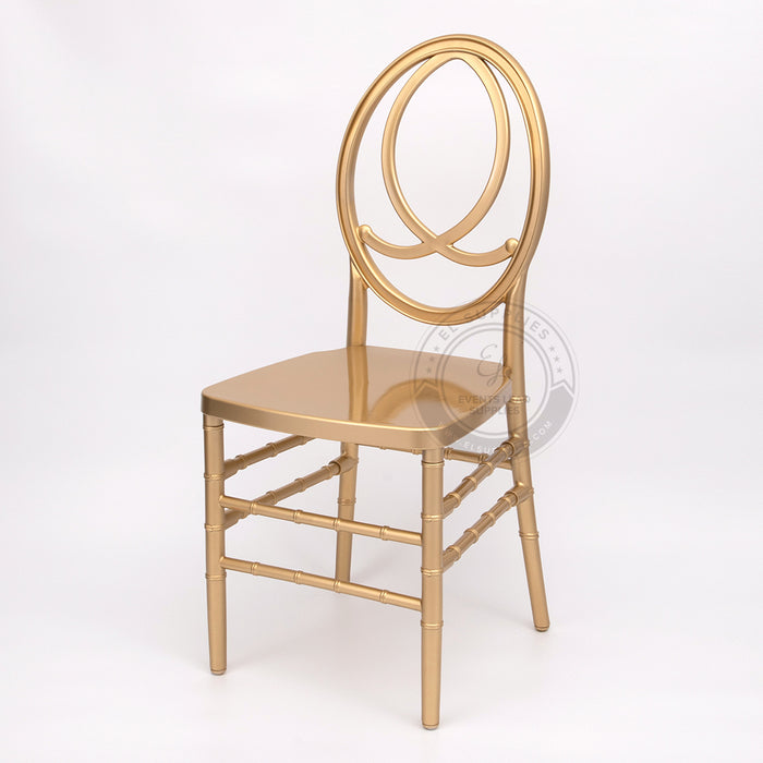 PHOENIX Gold Resin Chair with Free Cushion