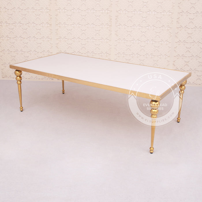 KAIROS Gold Frame & Top Dining Table