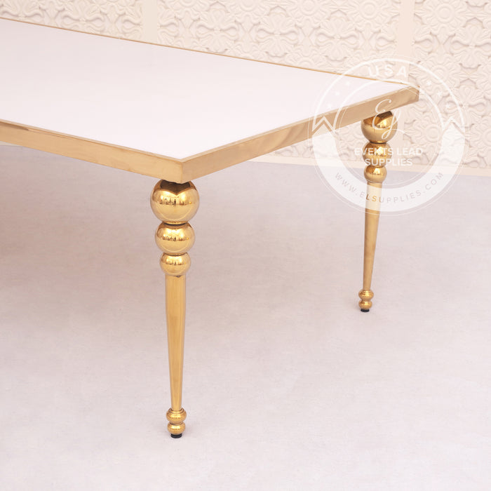 KAIROS Gold Frame & Top Dining Table