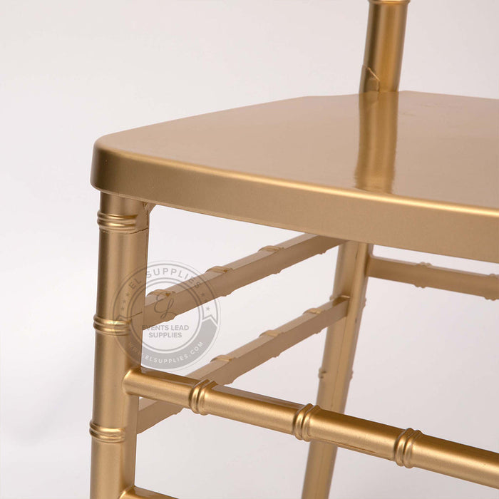 Gold Resin Monoblock Chiavari Chair Durable removable seat with free cushion