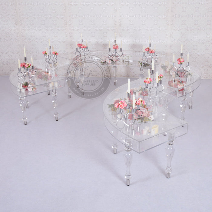 NIAMH Clear Acrylic Serpentine Dining Table